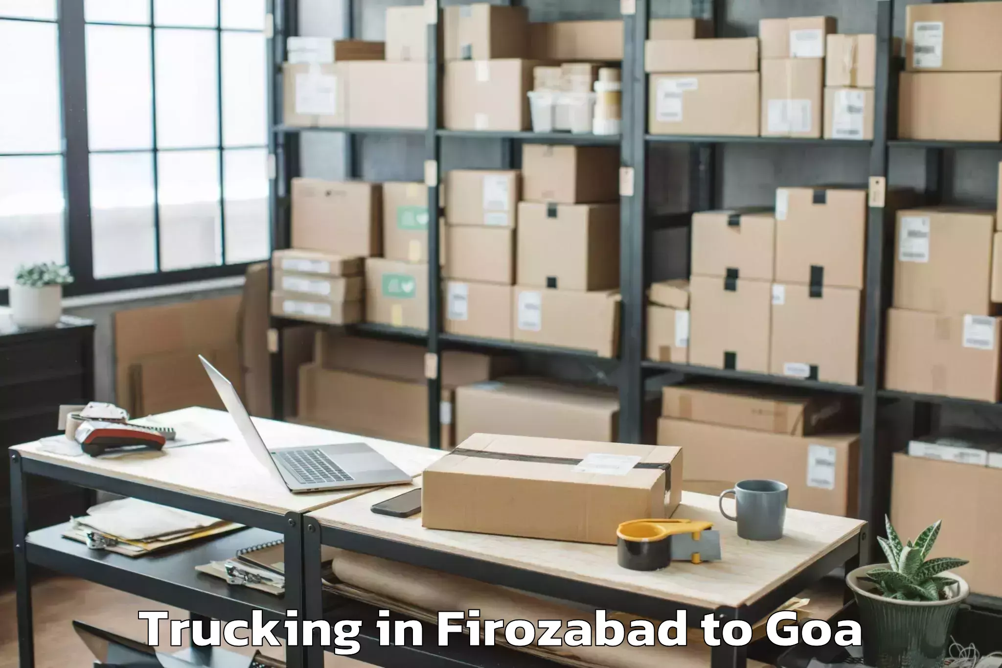 Professional Firozabad to Madgaon Trucking